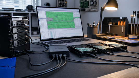 Simulated professional repair scene for NAS or RAID Storage Array: Storage metadata damage