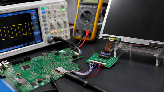 Simulated professional repair scene for Laptop Display Connection Path: Interface controller fault