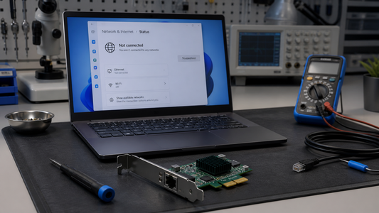 Simulated professional repair scene for No Internet After a Windows Update? Start With Device-Side Checks