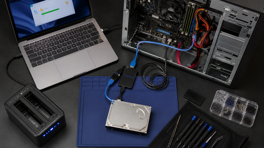 Simulated professional repair scene for Business Computer Handover: Data Transfer Without Losing Context