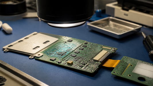 Simulated professional repair scene for Laptop Touchpad: Liquid corrosion