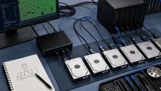 Simulated professional repair scene for NAS or RAID Storage Array: Interrupted write or unsafe removal