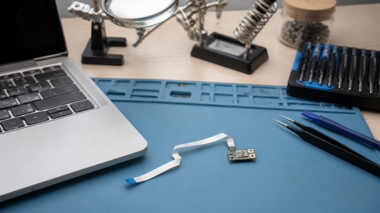 Simulated professional repair scene for Laptop Power Button Board: Input-device power loss