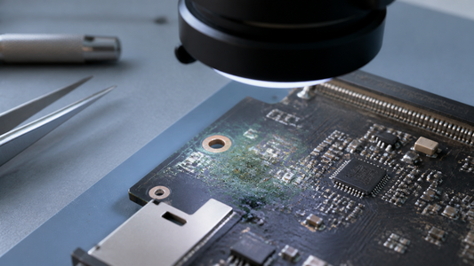 Simulated professional repair scene for All-in-One Computer LCD Panel: Liquid contamination