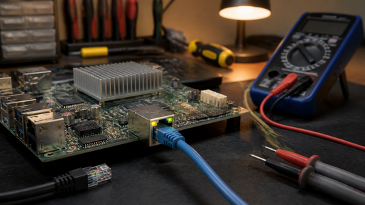 Simulated professional repair scene for Ethernet Port Not Working? Cable, Driver or Hardware Fault