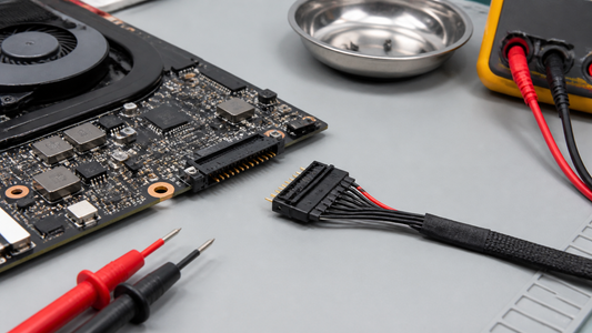Simulated professional repair scene for Gaming Laptop Battery: Battery connector fault
