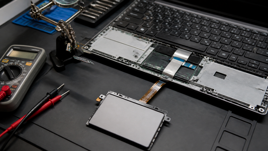 Simulated professional repair scene for Laptop Touchpad: Input controller failure