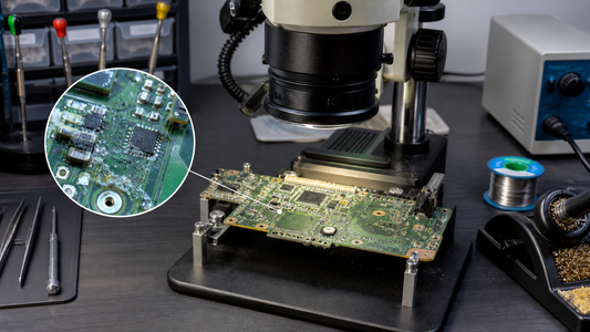 Simulated professional repair scene for Laptop Touchscreen LCD Assembly: Liquid contamination