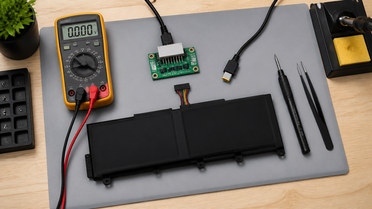 Simulated professional repair scene for Business Laptop Battery: Deeply discharged battery