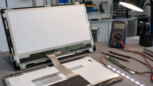 Simulated professional repair scene for All-in-One Computer LCD Panel: Internal short circuit