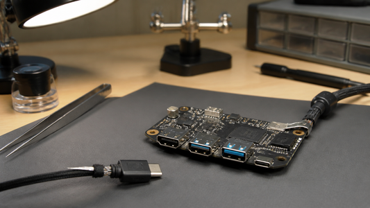 Simulated professional repair scene for Laptop Docking Connection: Connector mechanical strain