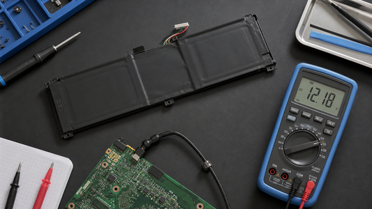 Simulated professional repair scene for Chromebook Battery: Incorrect replacement battery
