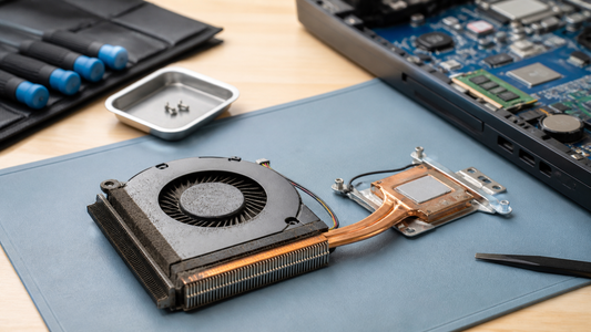 Simulated professional repair scene for Laptop Cooling System: Incorrect fan or performance profile