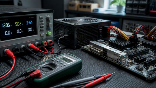 Simulated professional repair scene for After a Power Surge: What To Check Before Turning the PC Back On