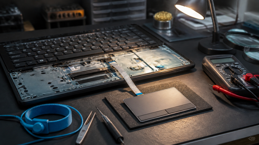 Simulated professional repair scene for Laptop Keyboard: Driver or configuration fault
