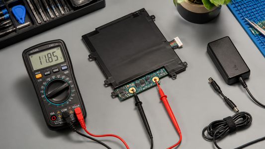 Simulated professional repair scene for Chromebook Battery: Deeply discharged battery