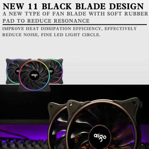 120mm 12V RGB PC Case Fan with 4-Pin Connector