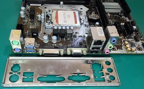 MSI H110 Motherboard LGA 1151 Intel 6Gen 7Gen / B150 H170 Z170 B250 H270 Z270 - Tested Refurbished Board - rear ports and connector detail