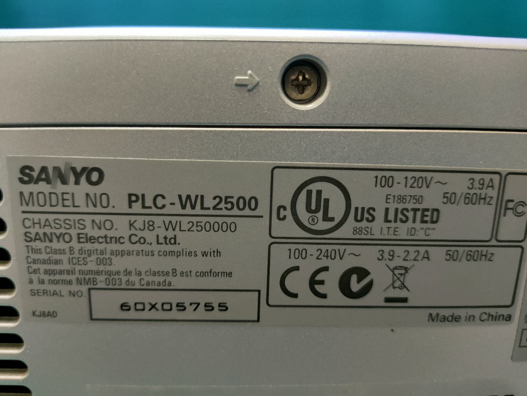 Projector Sanyo PLC-WL2500 For Home Use Projectors - Retail & Event Display - additional detail photo 5