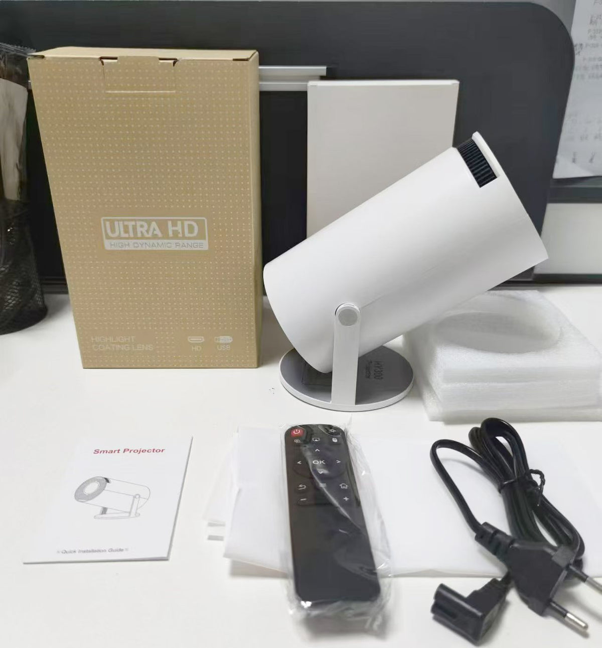 APEC K10 NANO Home Projector 4K Hard Decoding WIFI BT up to 130 inch - Retail & Event Display - main product or real effect view