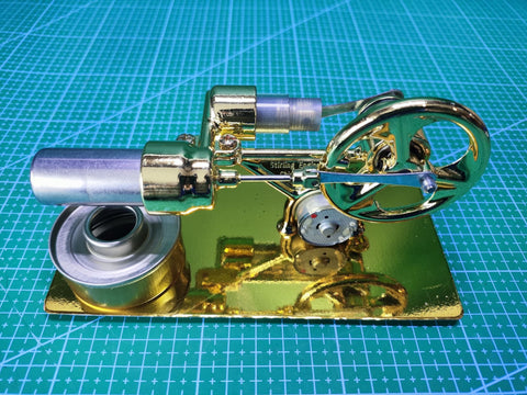 Hot Air Stirling Engine Experiment Model - Educational Mini Motor - included item or label detail