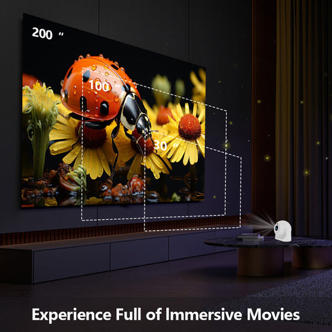 APEC 360 Home Projector 4K hard decoding WIFI BT up to 100 inch - Retail & Event Display - additional detail photo 4