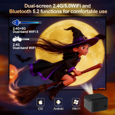 APEC A540 PRO Home Projector 4K hard decoding WIFI BT up to 130 inch - Retail & Event Display - additional detail photo 4