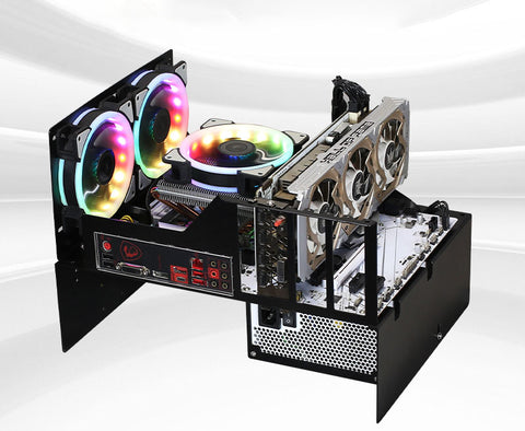 Repair PC Test bench Open Frame With USB 3.0 power button Audio