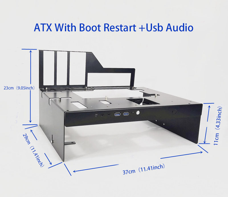 Repair PC Test bench Open Frame With USB 3.0 power button Audio