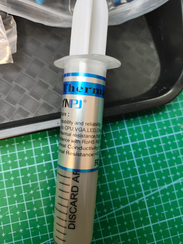 Thermal paste for desktop laptop graphics card and CPU 30g - label and part-number detail