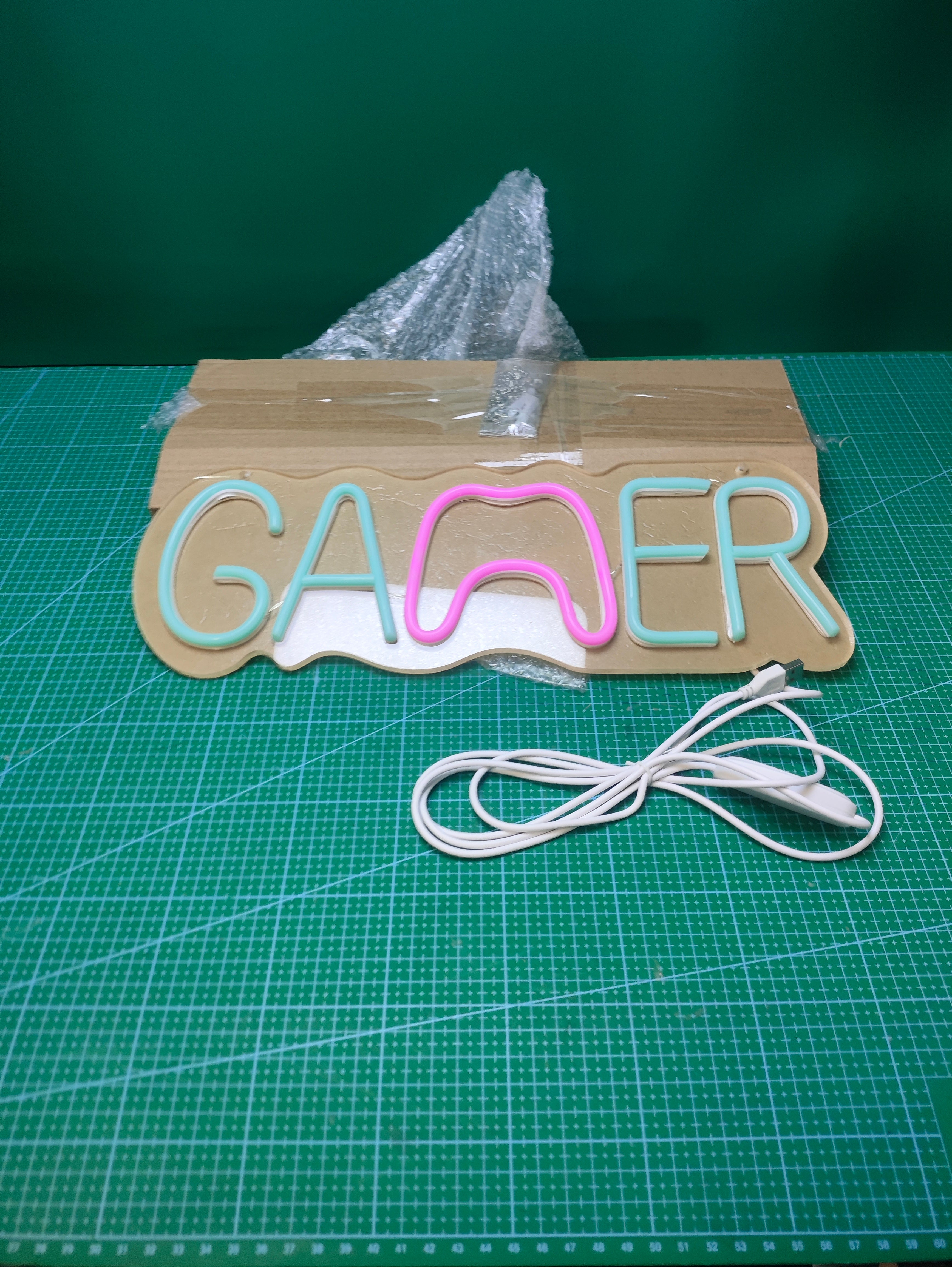 GAMER LED Neon Sign - Dimmable, USB Powered - additional detail photo 4