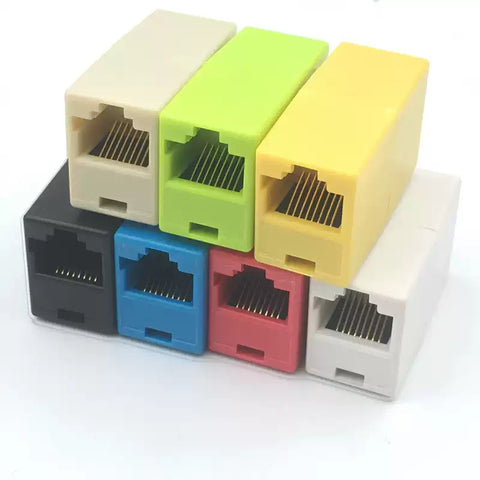 RJ45 Inline Coupler – Straight-Through Ethernet Cable Extension Connector (White)