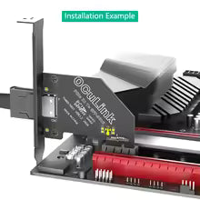 Desktop PCIe x1 to OCuLink Gen4 Adapter - connector detail