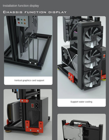 AEPC O1 Aluminum Open Desktop PC Test Bench Case